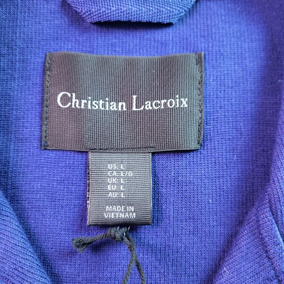 Christian Lacroix Men's Purple Striped Short Sleeve Button Up Shirt Size L - Picture 3 of 8